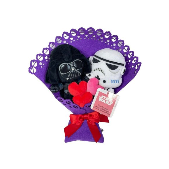 Star Wars Valentines Day Plush Bouquet Darth Vader & Stormtrooper 14" 5 … - Picture 4 of 11